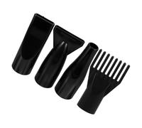 ULTECHNOVO Diffuseur pour Sèche-cheveux 4pcs Embouts Abs Noir Forme Ronde et Peigne pour Coiffage Cheveux et Toilettage Chiens Chats Usage Polyvalent Maison
