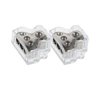 ULTECHNOVO Distributeur Audio 3 Voies en Alliage de Zinc Résistant la Corrosion Chocs pour Système Audio Voiture, Pack de 2 Pièces Adapté aux Amplificateurs Automobiles