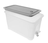 ULTECHNOVO Distributeur de Boissons avec Robinet Pichet Réfrigérateur Étanche pour Jus Eau et Thé Grand Conteneur à Boissons pour Usage Domestique et Gris