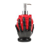 ULTECHNOVO Distributeur de Savonnette Liquide de Cœur Anatomique Noir Flacon Pompe Rechargeable pour Savonnette Lotion et Gel Accessoire Gothique Décoratif pour Salle de Bain Halloween et