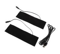 ULTECHNOVO Élément Chauffant USB 5v en Fibre de Carbone pour Doublures de Chaussures et Moufles, Structure Fine et Flexible, Utilisation au Bureau la Maison, Paire Étanche Noire