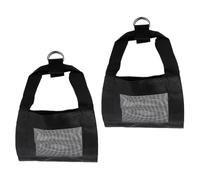 ULTECHNOVO Élingue de Pesée Facile à Utiliser pour Petits Animaux 2pcs en Nylon Noir Double Poignée pour Chiots et Chiens