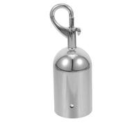 ULTECHNOVO Embout de Corde Grand Modèle 42x12,5 Cm avec Mousqueton en Acier Inoxydable Argenté, Accessoire pour Barrières de Sécurité en Velours Rouge, Gestion Files D’attente et Contrôle