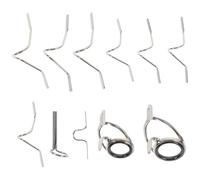 ULTECHNOVO Embouts de Canne à Pêche en Acier Inoxydable 11 Pièces Kit de Remplacement pour Pointes de Bâtons Accessoire de Pêche Solide Anti-Corrosion pour Réparation Eau Douce