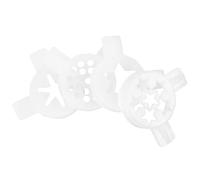 ULTECHNOVO Embouts de Formage pour Machine à Glace 4 Pièces - Buses en Plastique Solide Hexagone, Flocon, Jungle et Petits Nouilles - Accessoires pour Sorbetière Professionnelle, Fourniture