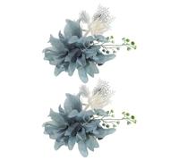 ULTECHNOVO Embrasses de Rideaux 2 Pièces Pinces Fleurie et Boucle Métal pour Maintien Rideaux Épais Salon Chambre Décoration