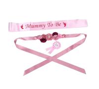 ULTECHNOVO Ensemble Ceinture Ventre et Ornement Fleur pour Écharpe de Maternité Réglable Souvenir de Baby Shower Décoration Événement Maternité Accessoires Fête Prénatale