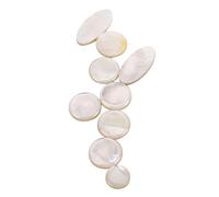 ULTECHNOVO Ensemble de 9 Pièces Boutons de Clé Nacre Blanche pour Saxophones Alto, Ténor et Soprano Accessoires Légers en Coque Résistante, Compatibles et Décoratifs pour Saxophone