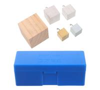 ULTECHNOVO Ensemble de Cubes de Densité Kit D'expérience de Physique en Cuivre, Fer, Aluminium et Bois, Blocs Cubiques Carrés pour Mesurer le Poids la Densité pour Étudiants, Laboratoire