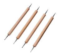 ULTECHNOVO Ensemble D'outils de Modelage Sculpture en Acier Inoxydable 9 Pièces, Stylet à Double Extrémité pour Gaufrage et Modelage de Céramique et Poterie