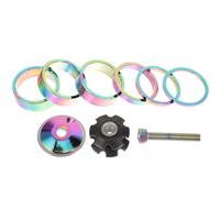 ULTECHNOVO Entretoise de Potence de Vélo, Entretoise de Rondelle pour Vélo de Route et VTT 28,6mm, Alliage D'aluminium, Kit, pour Fourche et Jeu de Direction