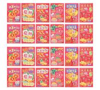 ULTECHNOVO Enveloppes Rouges du Nouvel An Chinois 72 Pièces Motif Cheval 2026 Papier Épais Format Court H385 Amulette pour Présents Argenté Décoration Festive Traditionnelle