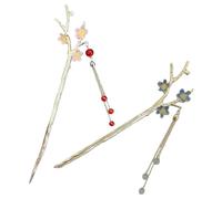 ULTECHNOVO Épingle à Cheveux en Métal Fleur de Prunier, Lot de 2pcs, Facile à Glisser, pour Créer un Chignon Élégant, Accessoires pour Cheveux Femme