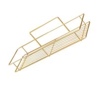 ULTECHNOVO Étagère Murale de Bain en Fer Forgé Plaqué Or Grosse Taille sans Clous, Support Mural Suspendu Étanche Cuisine et Toilette, Organisateur Polyvalent pour Shampooing et Cosmétiques