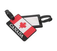 ULTECHNOVO Étiquette à Bagages Canadienne Sangle, Carte D’identification | Motif Drapeau Vibrant, Aide la Perte, pour Valises, Paquet de Voyage, Croisières et Aéroports, 64g