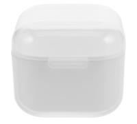 ULTECHNOVO Étui de Nettoyage en Plastique Blanc pour Outils de Manucure Portable avec Plateau Filtrant, Bac de Trempage pour Salon et Soin des Ongles