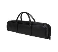 ULTECHNOVO Étui pour Flûte 16 Trous en Cuir Noir, Paquet de Transport Portable et Protection Fiable pour Flûte Traversière, Accessoire Léger et Pratique pour Voyage et Répétition