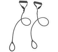 ULTECHNOVO Extenseur de Musculation à Domicile en Latex Noir avec Poignées Antidérapantes et Bandes de Résistance Jambes, pour Rééducation Sportive