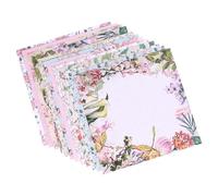 ULTECHNOVO Feuilles de Papier pour Scrapbooking 24 Pcs Papier Cartonné à Motifs Simples 15X15 CM Matériel de Bricolage Écologique pour Album Photo Cartes et Loisirs Créatifs