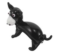 ULTECHNOVO Figurine D'âne Miniature en Verre Noir, Statuette Animale Dessin Animé Compacte, Décoration Intérieure Élégante pour Table et Étagère, Petite Figurine D'âne Décorative pour Maison