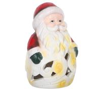 ULTECHNOVO Figurine de Père Noël en Résine avec Lumière LED Réutilisable pour Décoration Festive de Maison et Ambiance Vacances de Noël