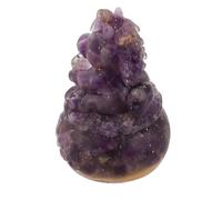 ULTECHNOVO Figurine en Cristal Violet de Cheval Petite Taille, Ornement de Cheval Sculpté Décoratif pour Maison et Bureau, Statuette Zodiaque Symbole de Chance et Prospérité, Décoration