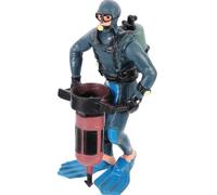 ULTECHNOVO Figurine Facile à Pollution Bleu en Abs Miniature de Plongeur pour Décoration D'aquarium pour Scènes et Paysages sous-Marins