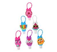 ULTECHNOVO Flacons de Voyage 30ml Lot de 6 Housse en Silicone et Crochet, Bouteille Portable en Plastique à Forme Cartoon, Facile à Transporter en Couleur Aléatoire pour Garçon et Filles