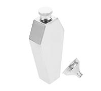 ULTECHNOVO Flasque Acier Inoxydable Forme Cercueil avec Entonnoir Étanche Compacte et Portable pour Whisky pour Vétérans et Activités Extérieures Halloween