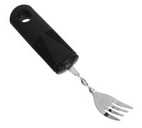 ULTECHNOVO Fourchette en Pp et Tpr Adaptative en Acier Inoxydable Manche Large Ustensile Anti-tremblement pour Personnes Âgées pour Usage Quotidien et Repas Confortables