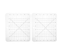 ULTECHNOVO Gabarit de Couture Patchwork en Acrylique Transparent 2 Pièces 20,5 X 18 Cm Règle à Fentes Précise pour Quilting et Loisirs Créatifs à Domicile