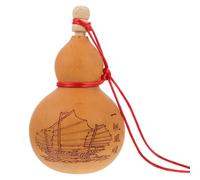 ULTECHNOVO Gourde à Vin Naturelle Sculptée avec Bouchon en Liège, Pot Décoratif en Calebasse Artisanale, Accessoire Polyvalent pour Maison Cuisine, Présent Original Autour du Style Aléatoire