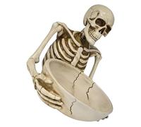 ULTECHNOVO Grand Plateau en Résine Forme Crâne 30 CM Bol à Bonbons Creux Alimentaire Porte-Bonbons D’Halloween Décoratif Rangement Polyvalent pour Bureau et Fêtes Effrayantes