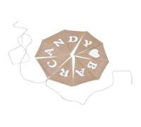 ULTECHNOVO Guirlande Fanions Triangulaires En Toile De Jute 2,8 M, Fanions Cœur, Banderole Décoration Fête Rustique Vintage, Mariage Baptême Baby Shower, Lot 9 Pièces