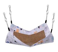 ULTECHNOVO Hamac Suspendu pour Petits Animaux Motif Cartoon, Confortable et Léger en Bambou et Coton, pour L'été Moments de Jeu