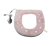 ULTECHNOVO Housse Chauffante USB pour Siège de Toilette 43X365 CM Rose Étoile Lumineuse Coussin Chauffant Lavable et Amovible Chauffe-Siège Confortable pour Salle de Bain Hiver