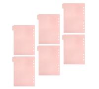ULTECHNOVO Intercalaires pour Classeur A5 Rose 6 Pièces en Pp Onglets Écrits Créatifs pour Recherches et Présentations Professionnelles