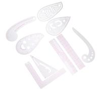 ULTECHNOVO Jeu de 9 Règles de Couture Multifonctionnelles Transparentes, Règle Courbe Française Flexible pour Création de Patrons, Accessoire de Découpe Précis pour Couture Diy, Outils