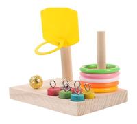 ULTECHNOVO Jouet pour Perroquet en Bois pour Entraînement Quotidien Fonction de Mastication et Exploration, pour Jeux D'intelligence et Amusement des Oiseaux Couleur Aléatoire