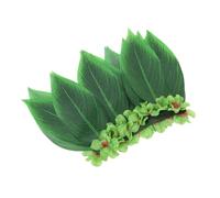 ULTECHNOVO Jupe de Fête été Hawaïenne Verte en Polyester Taille Élastique Ajustable, Confortable pour Soirées Tropicales et Déguisement de Danse Adulte