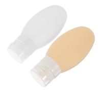 ULTECHNOVO Kit 2 Bouteilles de Voyage 100ml en Silicone et Pp Ventouse, Distributeur de Shampoing Anti-fuite, Facile à Nettoyer, pour Paquet Voyage