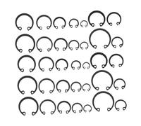 ULTECHNOVO Kit 535 Clips de Retenue Externes en Acier Inoxydable 304 Noir, Anneaux Élastiques M8-, Assortiment Multifonction Rondelles de Fixation pour Usage Industriel et Mécanique