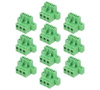 ULTECHNOVO Kit de 10 Connecteurs Pcb à 3 Broches Bornier à Vis sans Fin Connecteurs de Fils pour Montage sur Circuit Imprimé pour Câblage Sécurisé Industriel et Domestique