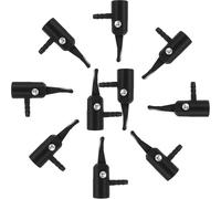 ULTECHNOVO Kit de 10 Embouts de Pompe à Air en Plastique Noir, Mandrin Pneumatique Verrouillable Compatible Pompes Voiture et Vélo, Adaptateur Valve pour Gonflage Rapide et Précis de Pneus