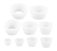 ULTECHNOVO Kit de 9 Adaptateurs de Filtre en Silicone pour Entonnoir à Col Conique, Bague D'adaptation Réutilisable pour Flacon, Accessoire de Filtration Polyvalent, Compatible Verrerie