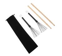 ULTECHNOVO Kit de de Batterie 5A en Bois de Balais Télescopiques en Acier Inoxydable Housse de Transport Incluse pour Batterie Électronique et Acoustique Accessoires pour Batteurs