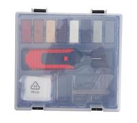 ULTECHNOVO Kit de Réparation Carrelage Portable 8 Blocs de Cire et Boîte Compacte en Plastique et Métal pour Surfaces et Planches, Facile à Utiliser en Milieu Scolaire ou Professionnel