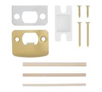 ULTECHNOVO Kit de Réparation pour Gâche de Serrure en Acier Inoxydable avec Vis, Chevilles Bois et Entretoise pour Cadre de Porte, Installation Facile et Solide