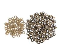 ULTECHNOVO Kit œillets métalliques 100 sets 4x8x7 mm pour artisanat cuir et étiquettes installation simple vêtements sacs réparation