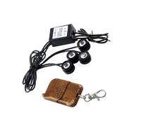 ULTECHNOVO Kit Lampe Led Œil De Faucon Sans Fil 1,5w Lampe Stroboscopique Blanche Pour Feux De Jour Drl Et Avertissement Automobile, Télécommande Intégrée, Usage Urgence Et Sécurité Routière